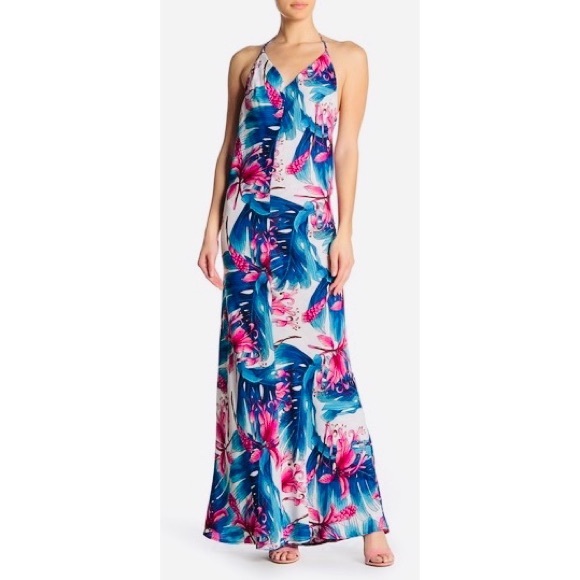 meghan la halter maxi dress